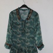 Robe volantée ZANA motifs colorés et perles 38 