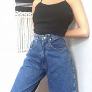 Bermuda en jean vintage Taille haute