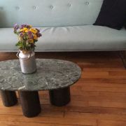 table basse MARBRE et ACIER 