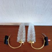 Paire d'appliques tulipe vintage