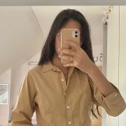 Chemise camel burberry