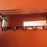 Vestiaire porte manteaux miroir aluminium   