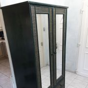 MAGNIFIQUE ARMOIRE BAMBOU ET FRENE BLEU MARINE