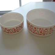 2 saladiers arcopal vintage scania fleurs 1 de 17 cm et un 2