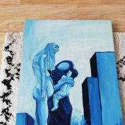 Tableau signé toile Art huile sur toile 