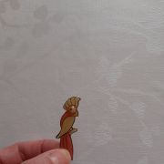 Broche perroquet  rose & jaunis vintage à partir 10 ans