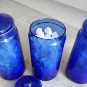 3 jarres en verre bleu – Luminarc – Neuf