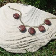 Collier jaspe et perle de cristal