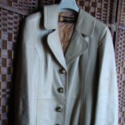 manteau long en cuir taille 38