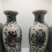 Antiquités chinoise : Paire de vase balustres début 20 eme s