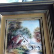 Cadre émail d'art de Limoges 