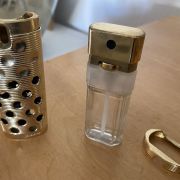 Etui métal doré de sac pour recharge