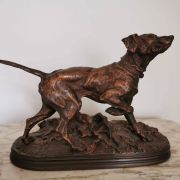 Statue chien en bronze