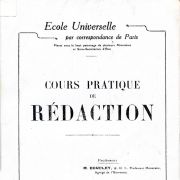 Cours pratique de rédaction -  Pr. Boucley - Année 1934