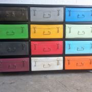 meuble  de rangement 12 tiroirs fer 