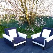 Paire de fauteuils 70's 