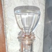 Carafe et son bouchon en verre ciselé année 70