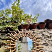 Miroir vintage bambou 