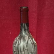 rare bouteille en pâte de verre cristallisé 