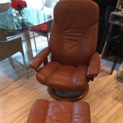 STRESSLESS FAUTEUIL EKORNES avec OTTOMAN 1980