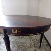 Table ovale avec 2 rallonges 1964 assortie avec l'enfilade