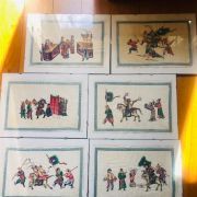 Lot de 7 estampes chinoises fin 19e s.