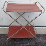 Desserte / bar en formica et acier années 60-70. 