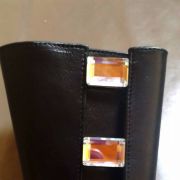 poignet cuir et cristal