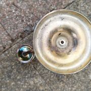 Chandelier trois branches en metal argenté