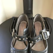 Babies en cuir gris anthracite pointure 38