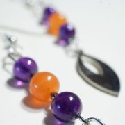 Boucle d'oreille Perle Améthyste/Aventurine