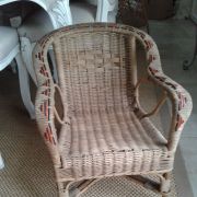 Fauteuil enfant ancien rotin et bambou