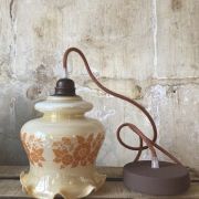 Suspension vintage fleurie