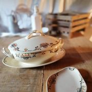 Ensemble soupière plat et coupelle