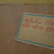 Grand et élégant miroir biseauté en chêne massif de style He