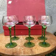 12 Verres à Vin d'Alsace -Cristallerie de Vannes-le-Châtel