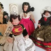  lot  4poupees celluloid lot et 15 cm 18cm(petit coli)