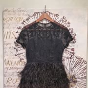 Robe soirée Dentelle et Plumes