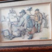 tableau Anton Pieck en 3D box "belgium painter" 1925-1949