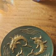 Plat en bronze  de Maxime le Verrier 