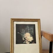 Cadre vintage doré avec tirage photo originale 