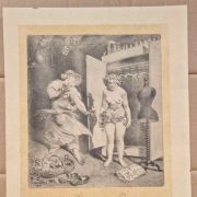 Lithographie en BE d'Alphonse Willette 1917 "L'Avarice", TBE