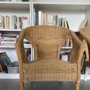  Lot de 2 chaises en osier 