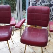 Chaise vintage cuir rouge 