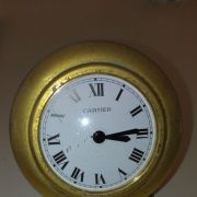 Horloge de bureau de voyage  Cartier plaqué Or 