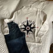 Ensemble vintage pantacourt et pull