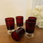 Set de 5 verres à liqueur Suède Rubis