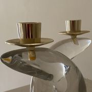 Bougeoir Schneider cristal 1950/60