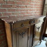 Meuble bois plateau marbre