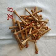 Bigoudis vintage en bois 